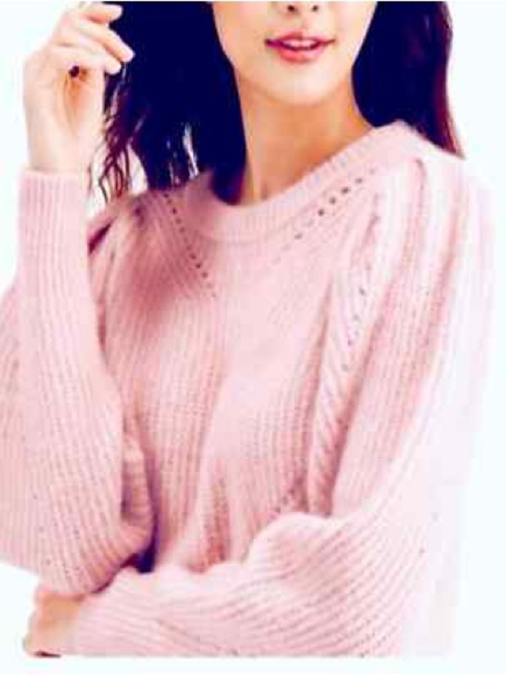 INC International Concepts Blush Pink Crewneck Sweater